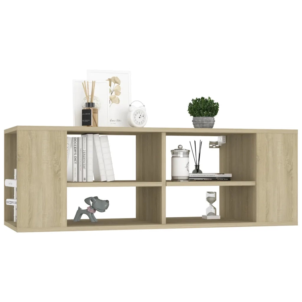 Mobile TV da Parete Rovere Sonoma 102x35x35cm Legno Multistrato 806241