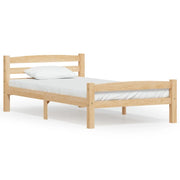 Letto singolo | Letto per adulti | Giroletto senza Materasso 90x200 cm in Legno Massello di Pino