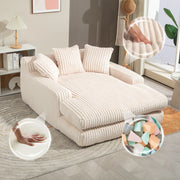 Divano letto moderno - Zephmum - Con cuscini, singolo, beige