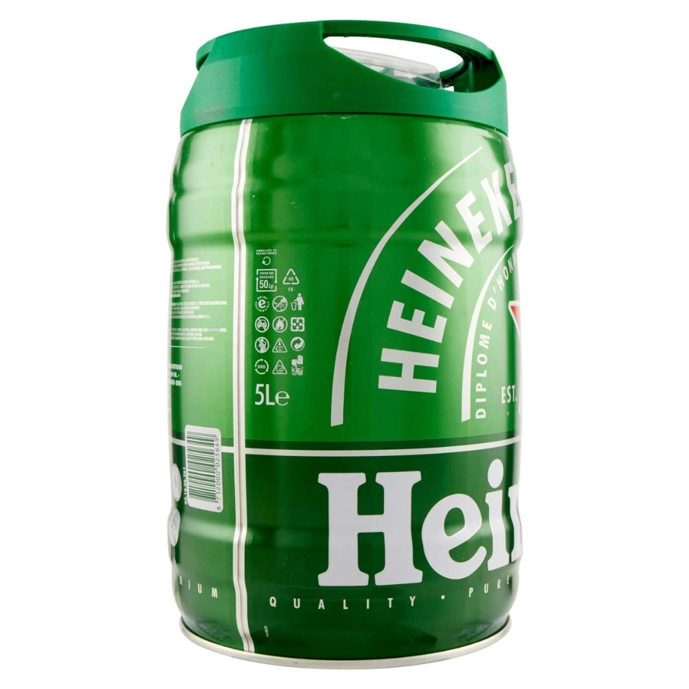 Birra heineken draught keg fusto con erogatore da 5 litri