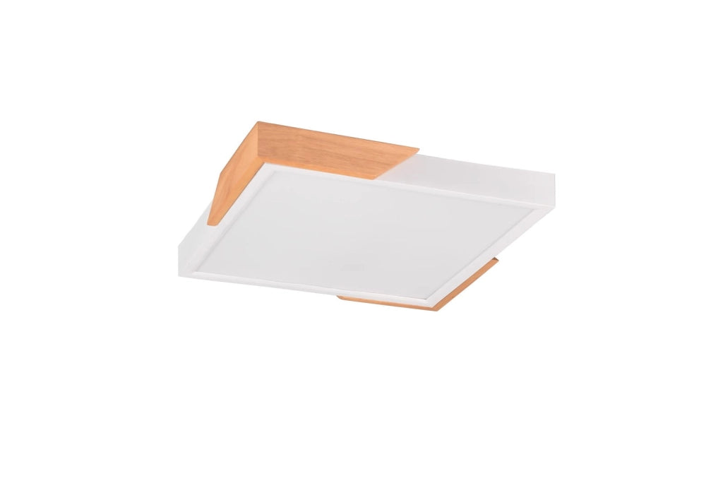 Plafoniera soffitto moderna LED 20W bianco/legno RL Meta