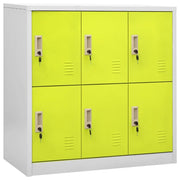 Armadietti Chiavi 5pz Grigio Chiaro Verde 90x45x92,5cm Acciaio 3095238