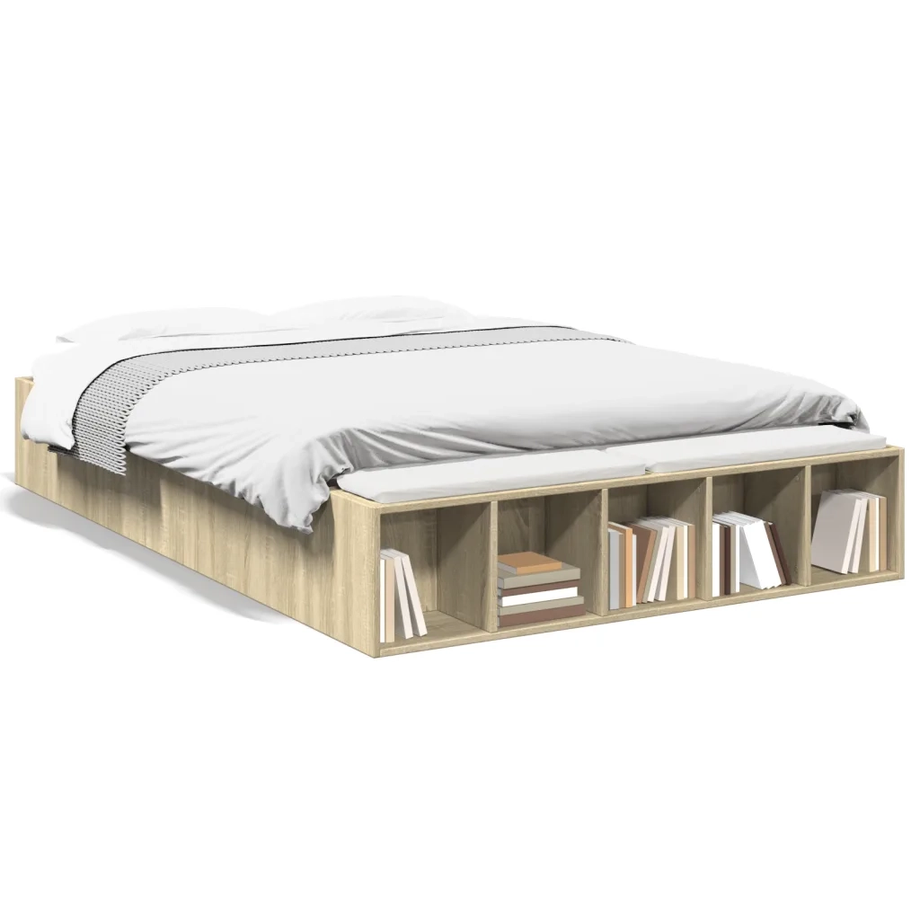 Giroletto-Struttura Letto Rovere Sonoma 120x190 cm in Legno Multistrato 614554