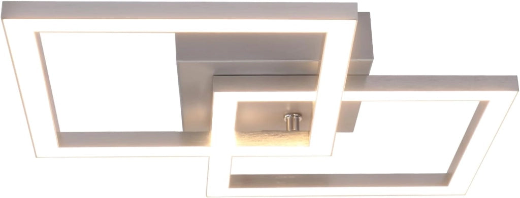 ZMH Lampada da soffitto plafoniera LED moderna argento 24W per camera letto soggiorno