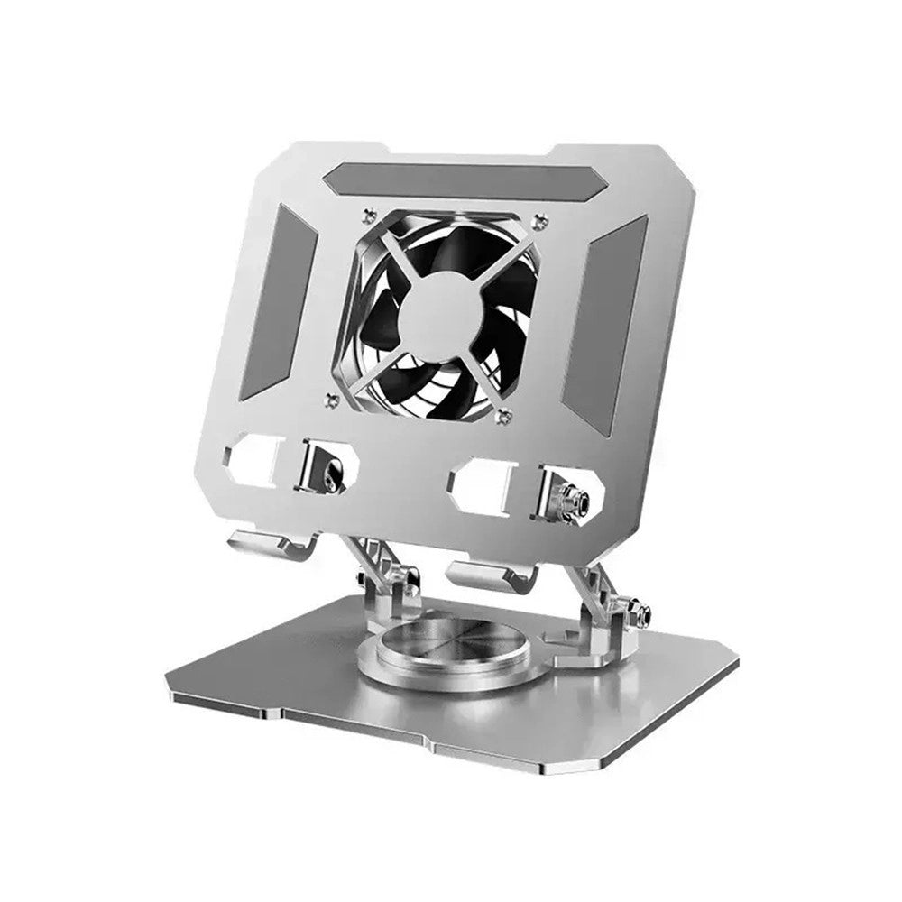 Trade Shop - Supporto Regolabile Per Smartphone Tablet Con Ventola Raffreddamento Rotazione 360° Q-zj268 -