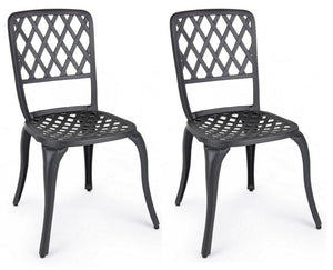 Set 2 Sedie da Giardino 44x46x89h cm Faenza Antracite