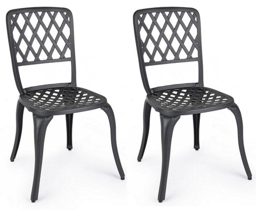 Set 2 Sedie da Giardino 44x46x89h cm Faenza Antracite