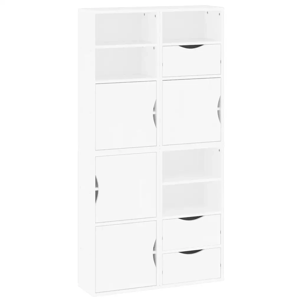 Armadietti Laterali 4 pz ODDA Bianco 40x24x79 cm Legno di Pino 3365351