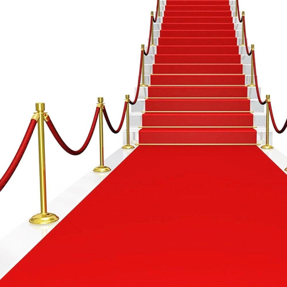 Passatoia Moquette Rossa 200x1200 Cm Antiscivolo Cerimonia Evento Fiera Corridoio Negozio Marciapiede