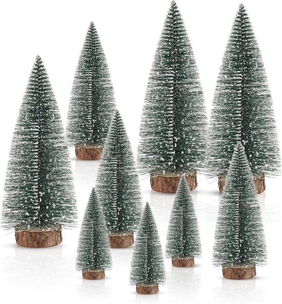 Alberi di Natale Mini - Alberi di Pino Artificiale Verde per Decorazione da Tavolo Display Finestra 10/15/20 cm