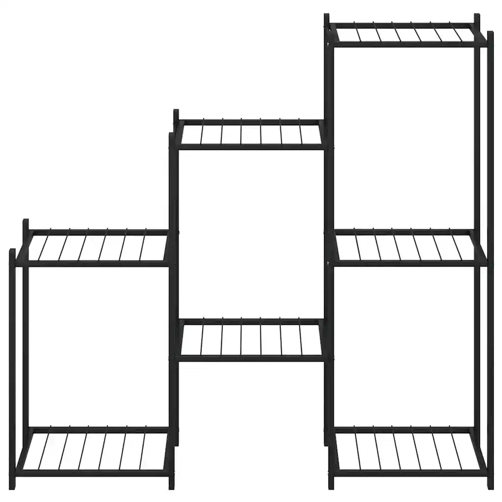 Portafiori 83x25x80 cm Nero in Ferro 343129