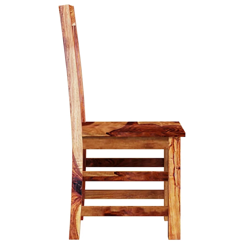 Set Sedie da Pranzo 2 pz in Legno Massello di Acacia