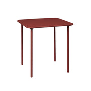 Tavolo da giardino in metallo 2 posti, 70cm, terra di siena