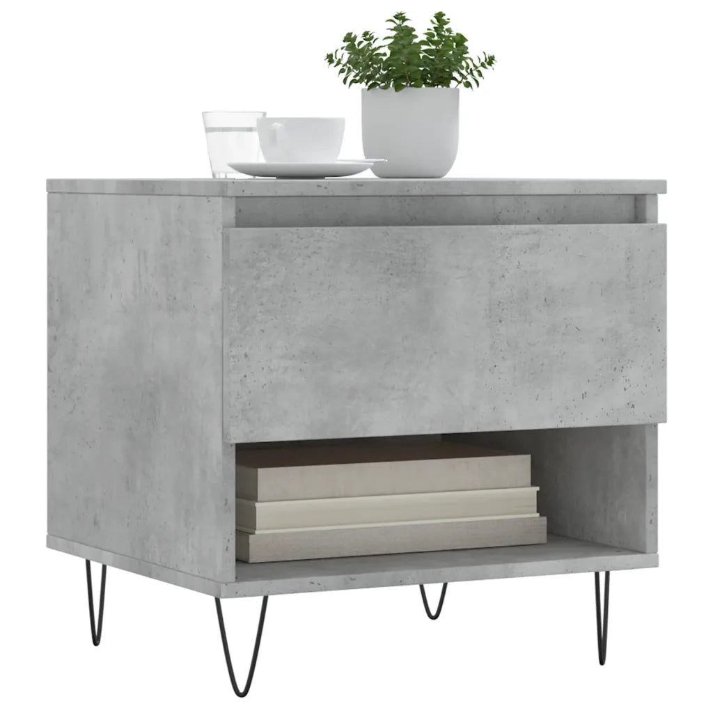 Tavolino da Salotto Grigio Cemento 50x46x50cm Legno Multistratocod mxl 78916