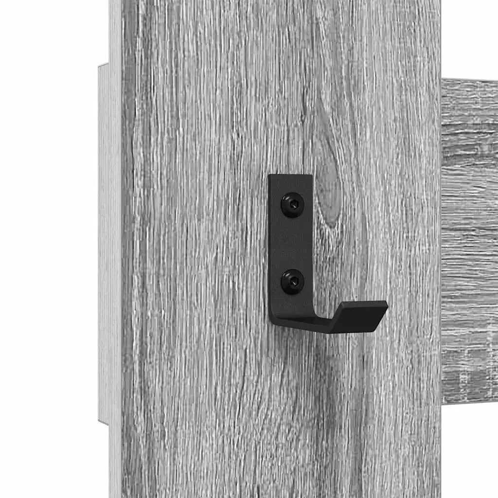 Appendiabiti a muro A parete Grigio Sonoma 65 x 3 x 100 cm 874504