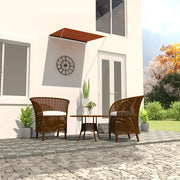 Tenda da Sole Retrattile-Tenda parasole per Patio 150x150 cm Arancione e Marrone