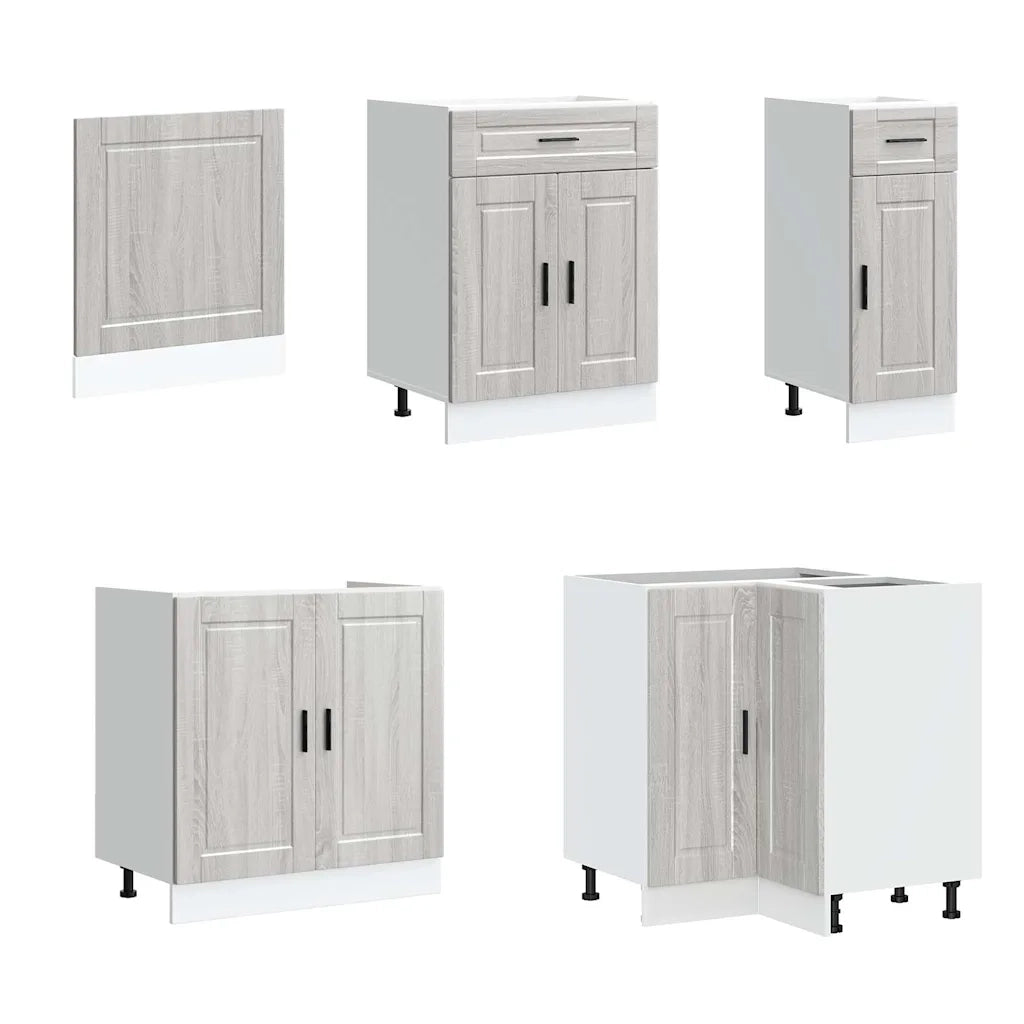 Set Mobili da Cucina 11 pz Porto Grigio Sonoma in Truciolato 3314907