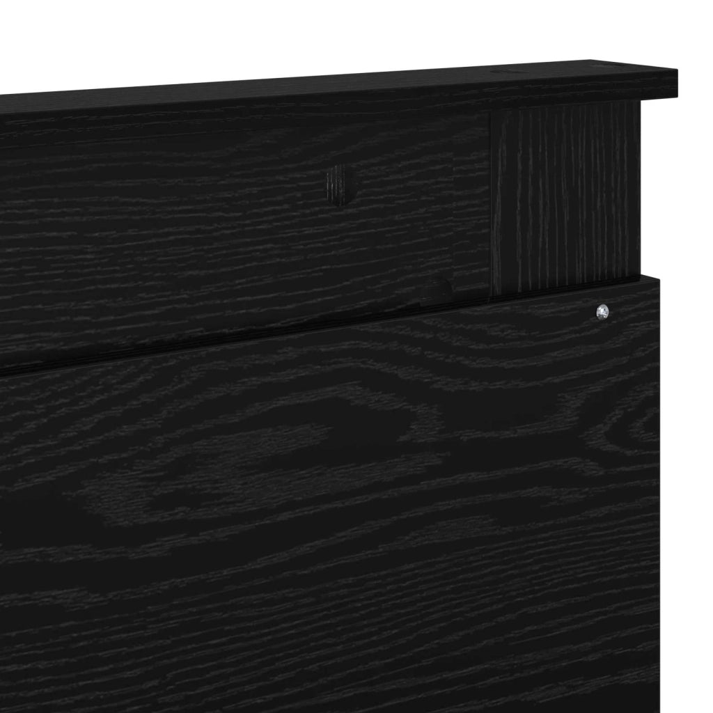 Testiera con testiera Rovere Nero 200 cm Legno multistrato 887418