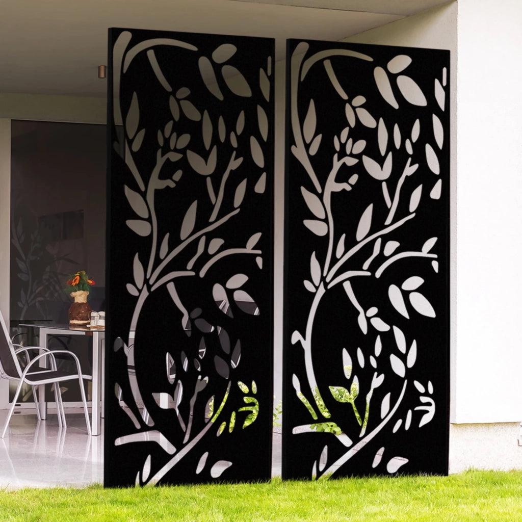 IDMarket - Pannello decorativo universale 150 x 50 CM LIS nero opaco