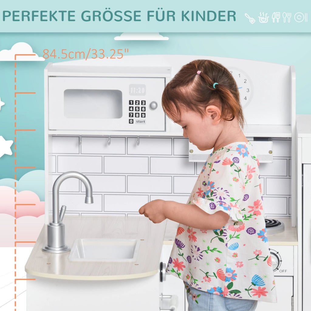 Cucina Giocattolo Bambini ¨C Zephmum ¨C Bianco 86x64x84.5 cm