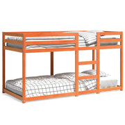 Letto singolo | Letto per adulti | Letto a Castello Marrone Cera 90x200 cm in Legno di Pino