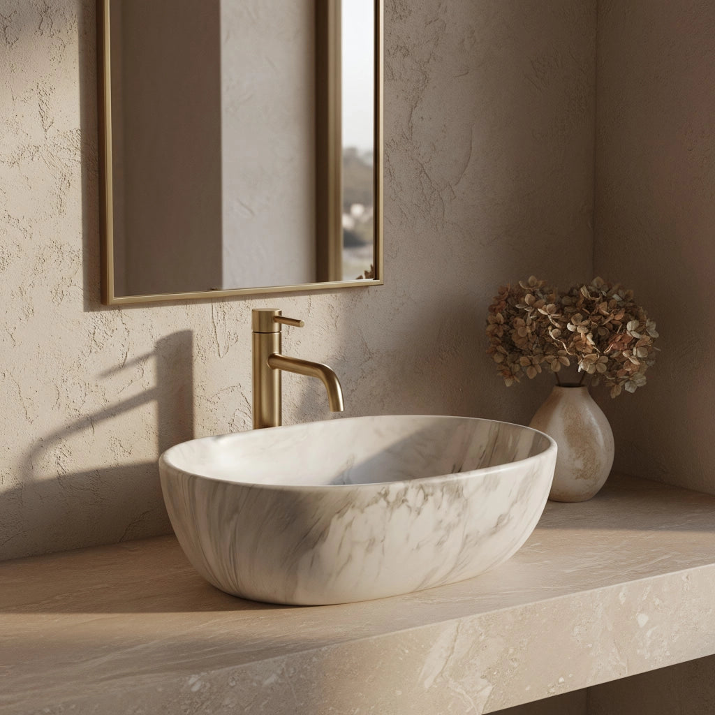 Lavabo Da Appoggio Rea Amelia Ash Matt