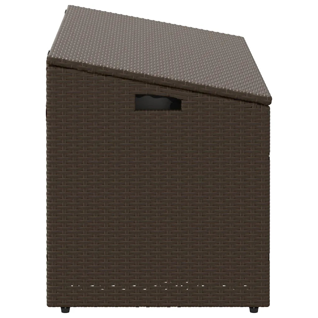 vidaXL Baule da Giardino Marrone 110x50x58 cm in Polyrattan