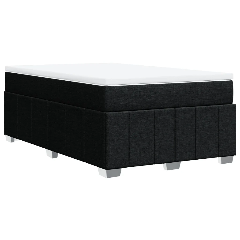Giroletto a Molle con Materasso Nero 120x200 cm in Tessuto 3285465