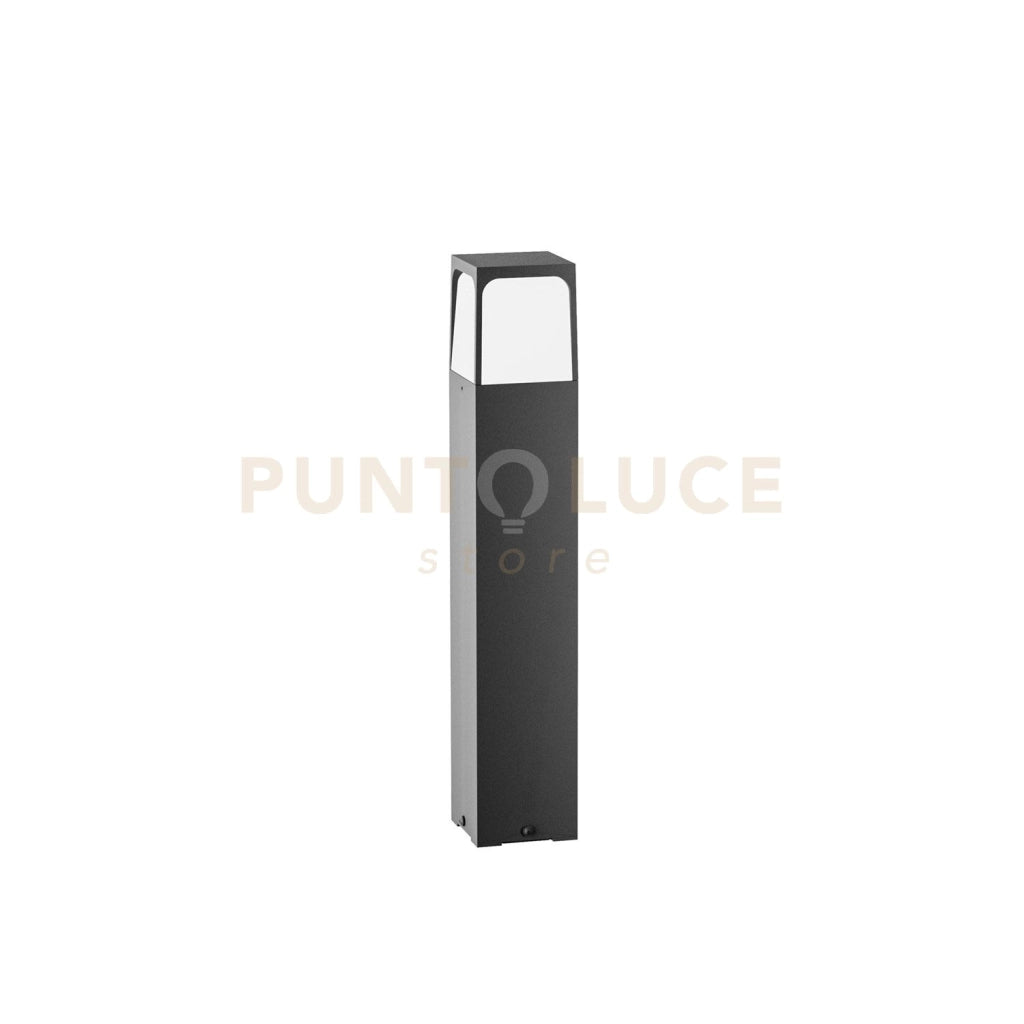 GES2032- PALETTO H.50CM 1 LUCE ATTACCO E27  IP44 IN ALLUMINIO GRIGIO ANTRACITE