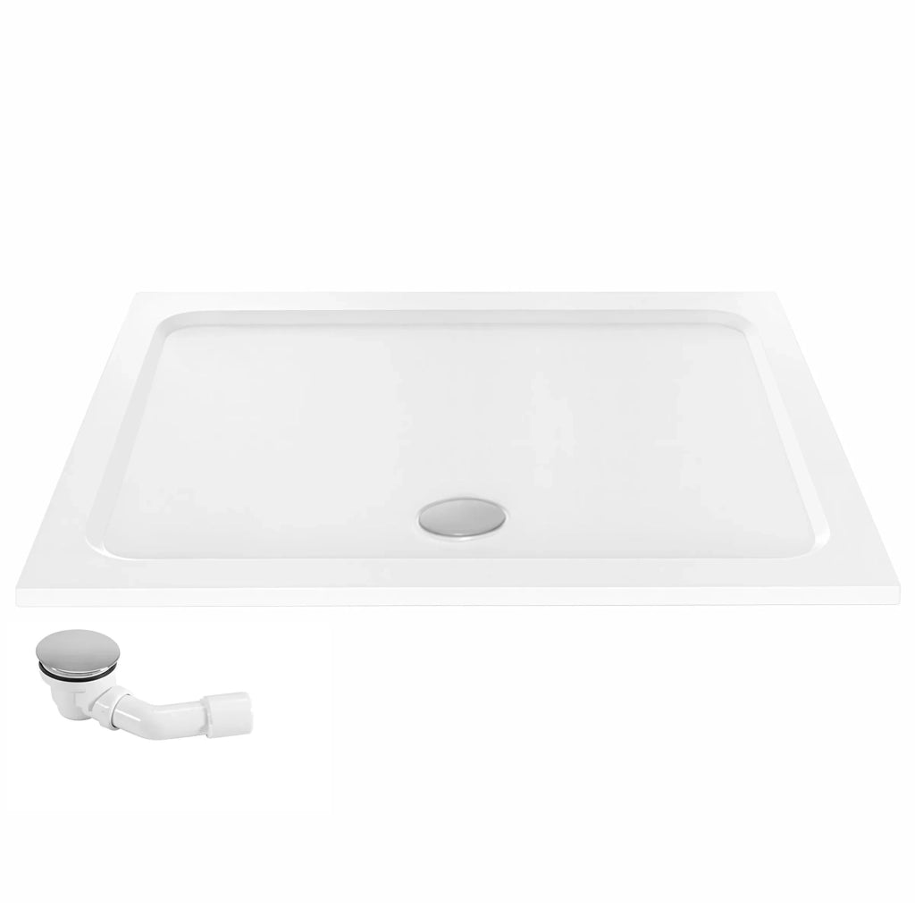 Piatto Doccia Acrilico Rea Belmond White 90x90 Copertura oro spazzolato