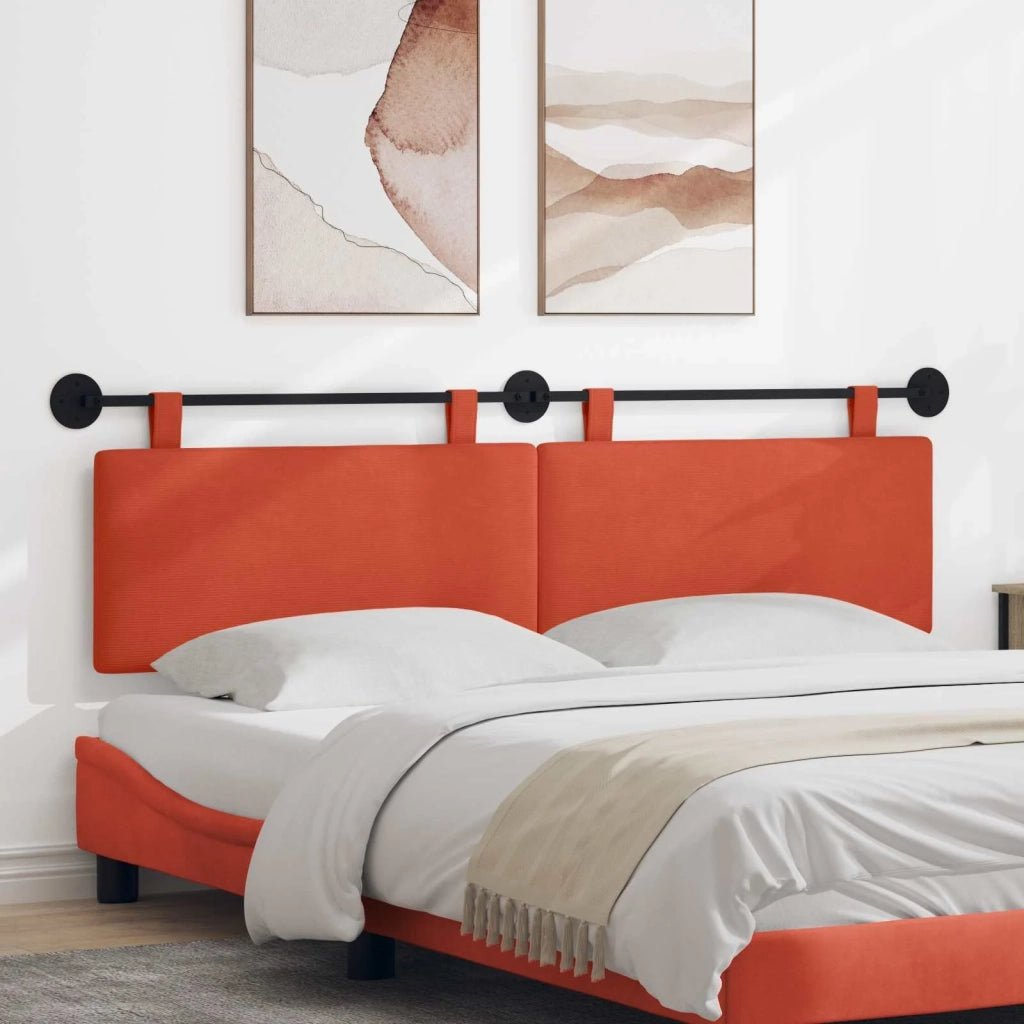 Testiera | Testata sospesa Rosso Arancio Tessuto in Cords