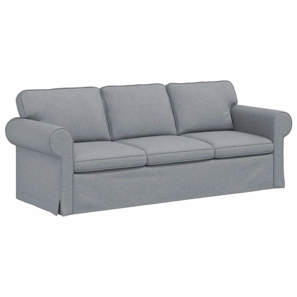 Set di divani 2 pcs Grigio chiaro 215 x 82 x 80 cm Tessuto