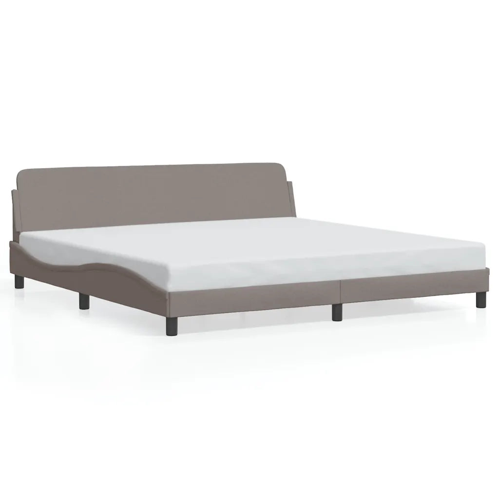 Giroletto-Struttura Letto Dover Tortora 200x200 cm in Tessuto
