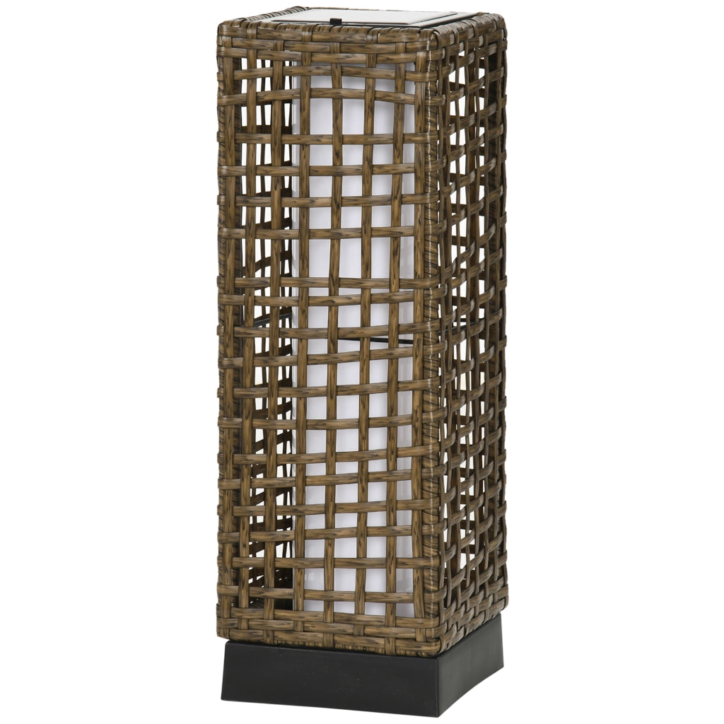 Lampada da Giardino Solare Rattan ¨C Zephmum ¨C 15.5x15.5x46 cm