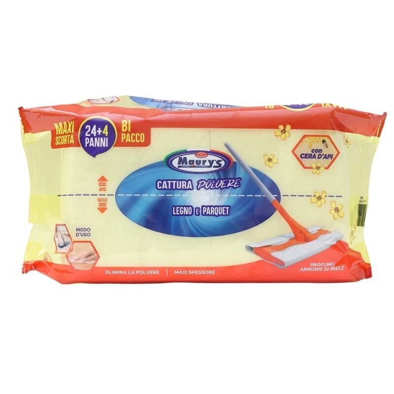 MAURY'S PANNI CATTURA POLVERE PROFUMATI PER LEGNO E PARQUET 28 PZ