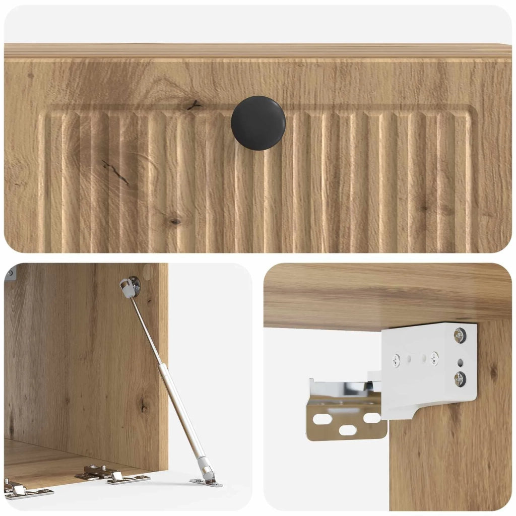 Mobile Porta TV da Muro Rovere Artigianale 59,5 x 41 x 30 cm