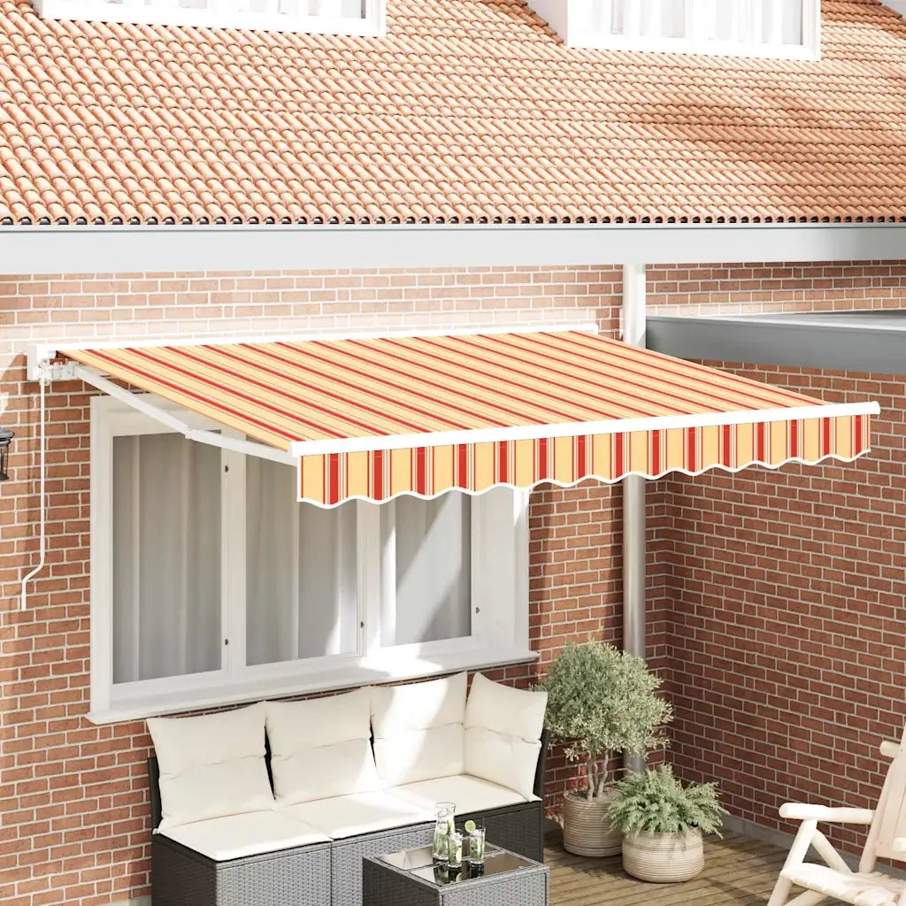 vidaXL Tenda Retrattile Striscia Multicolore 300x200 cm Tessuto