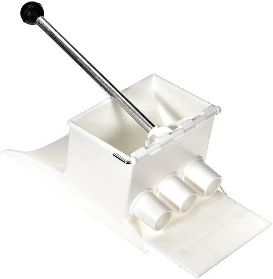 Impastatrice di Crocchette – Macchina per Crocchette – Stampatrice di Crocchette 3 in 1x - Macchina per Crocchette Con Diametro 24 mm – Bianca – 26,5 x 20 cm