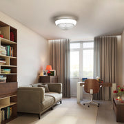 Ventilatore da soffitto con luce LED dimmerabile e RGB in ABS bianco