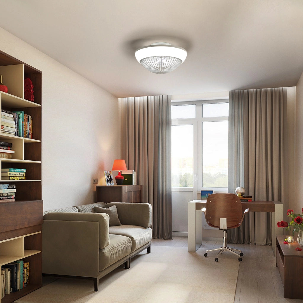 Ventilatore da soffitto con luce LED dimmerabile e RGB in ABS bianco