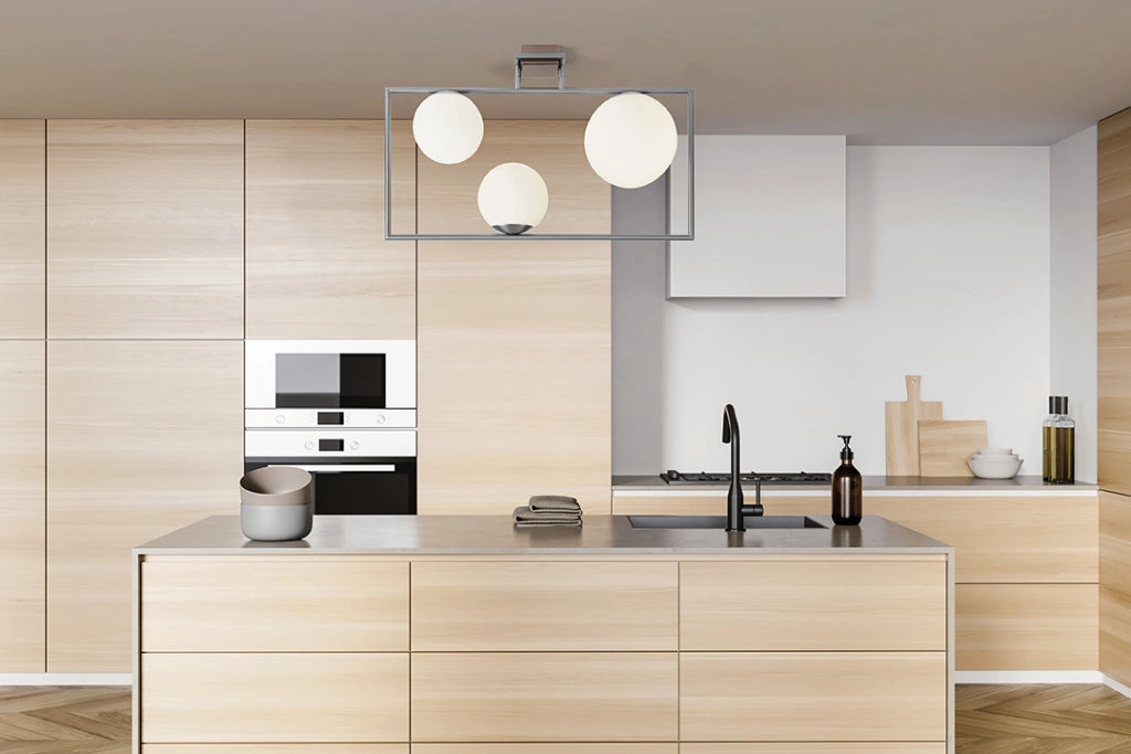 BUBLE LAMPADA DA SOFFITTO 3 SFERE ACCIAIO SPAZZOLATO PARTICOLARI BRONZO ATTACCO E27