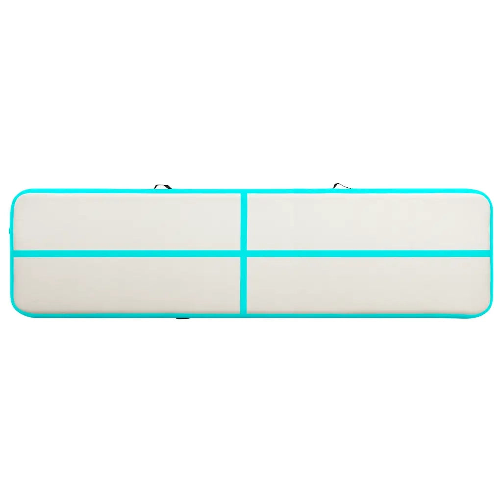 Tappetino Ginnastica Gonfiabile e Pompa 600x100x15cm PVC Verde