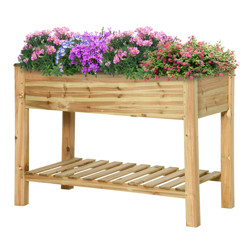 Tavolo da giardino in legno con ripiani ¨C zephmum ¨C verde 113x56x84 cm