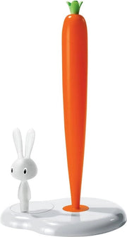 Sostegno per tovaglia a forma di coniglio e carota - Bianco