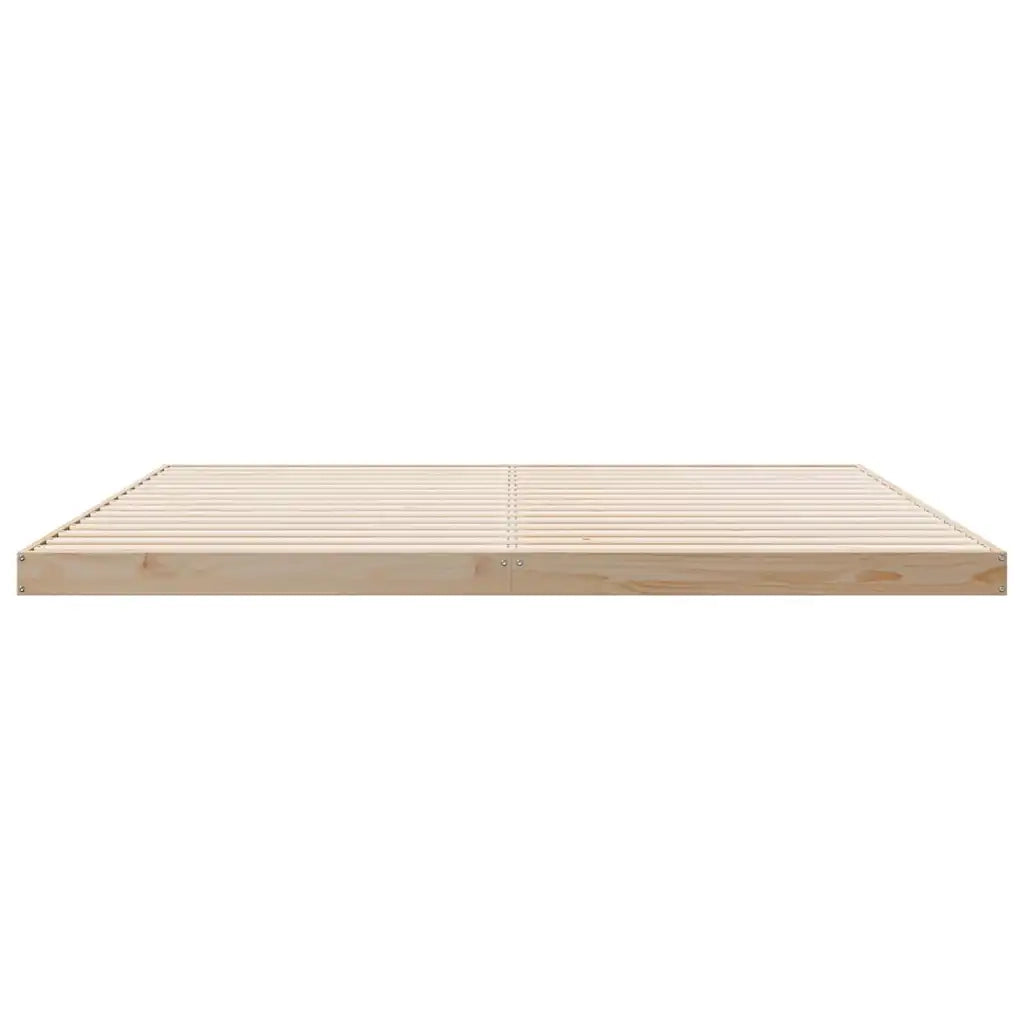 Struttura letto a terra Naturale 180 x 220 cm Pino massello 869756