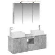 Set di Armadi da Bagno 4 pcs Grigio Cemento 100 x 14,5 x 70 cm 3406378
