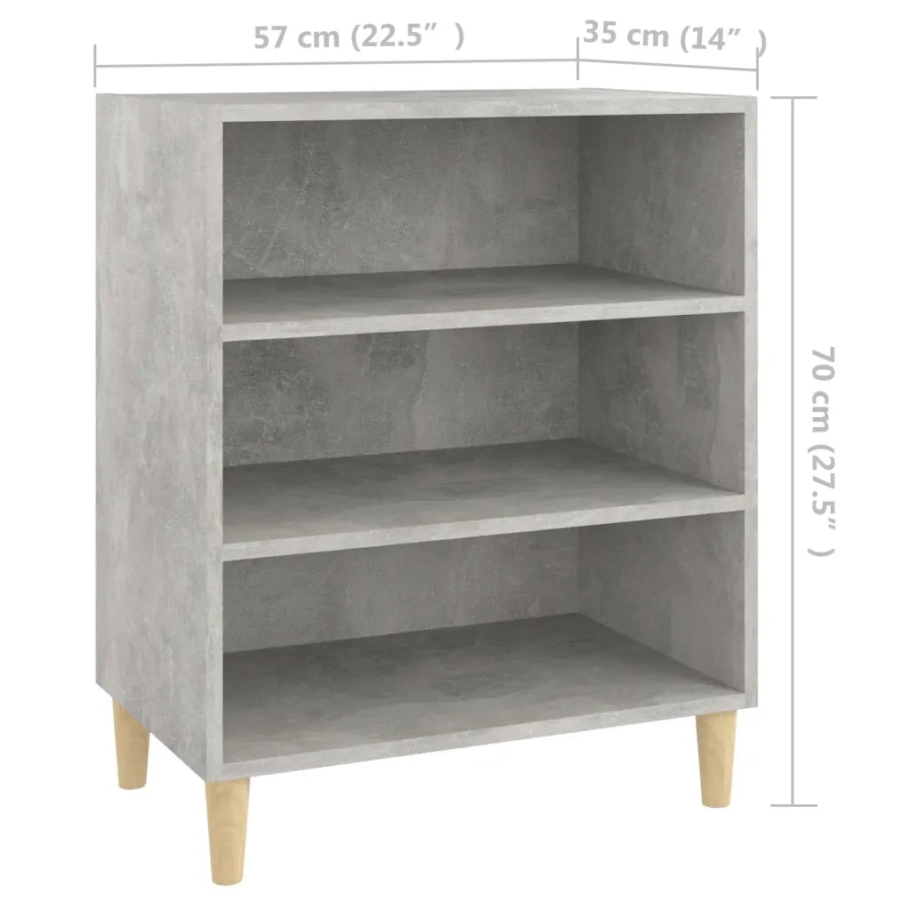 Credenza Grigio Cemento 57x35x70 cm in Legno Multistrato 806053