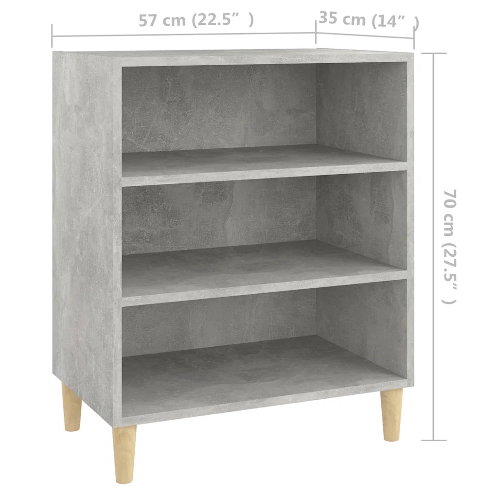 Credenza Grigio Cemento 57x35x70 cm in Legno Multistrato 806053