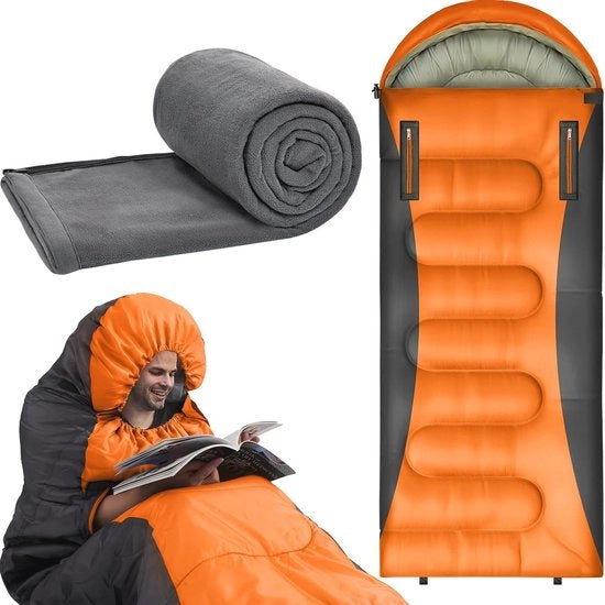 Sacco da Campeggio 4 Stagioni con Funzione di Coperta e Progettazione Impermeabile per Attività All'Aperto