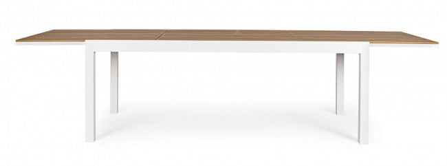 Tavolo Allungabile Elias 200-300x95 cm Bianco in Alluminio
